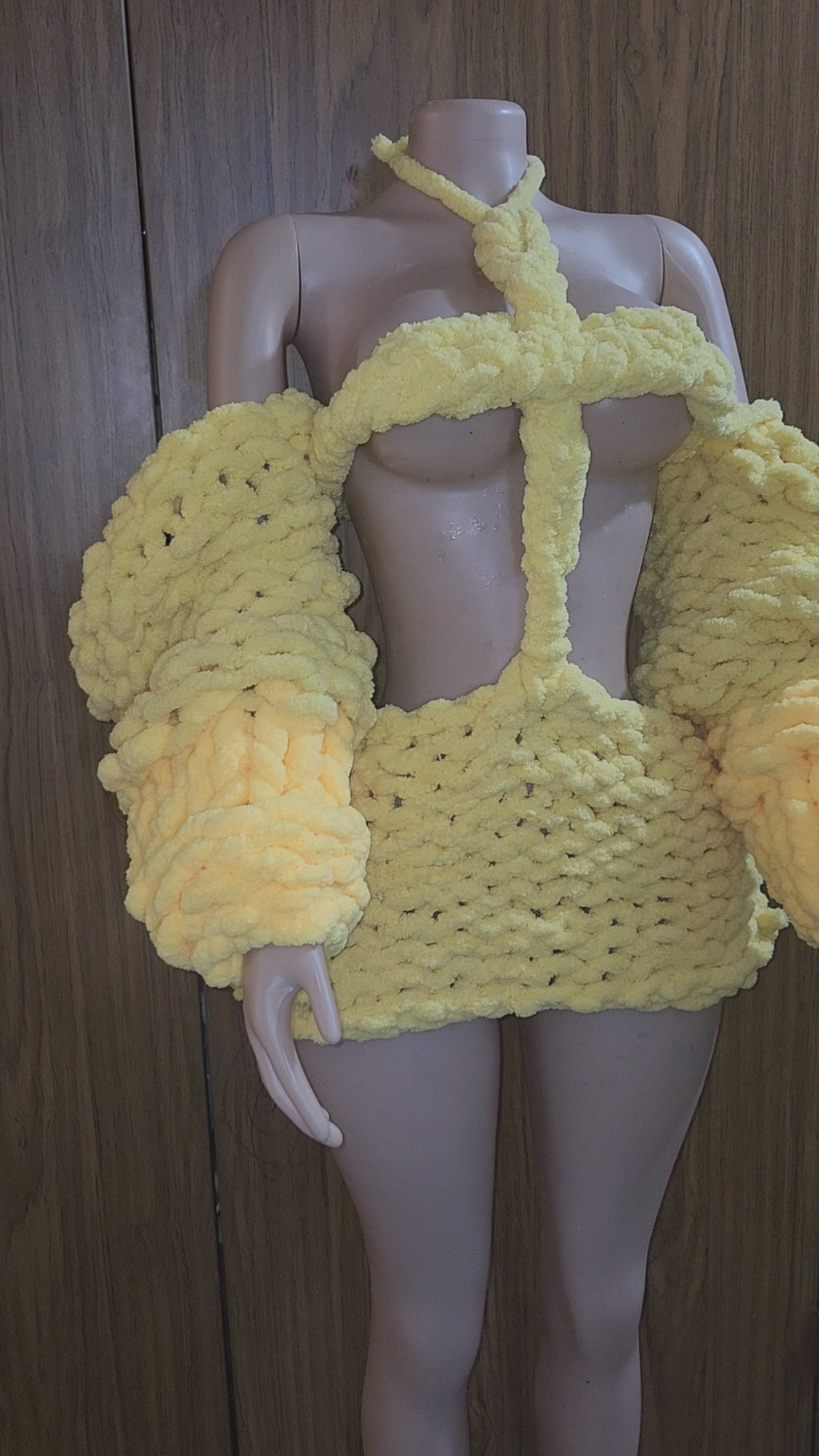 SunKiss Chunky Knitted Cutout Dress