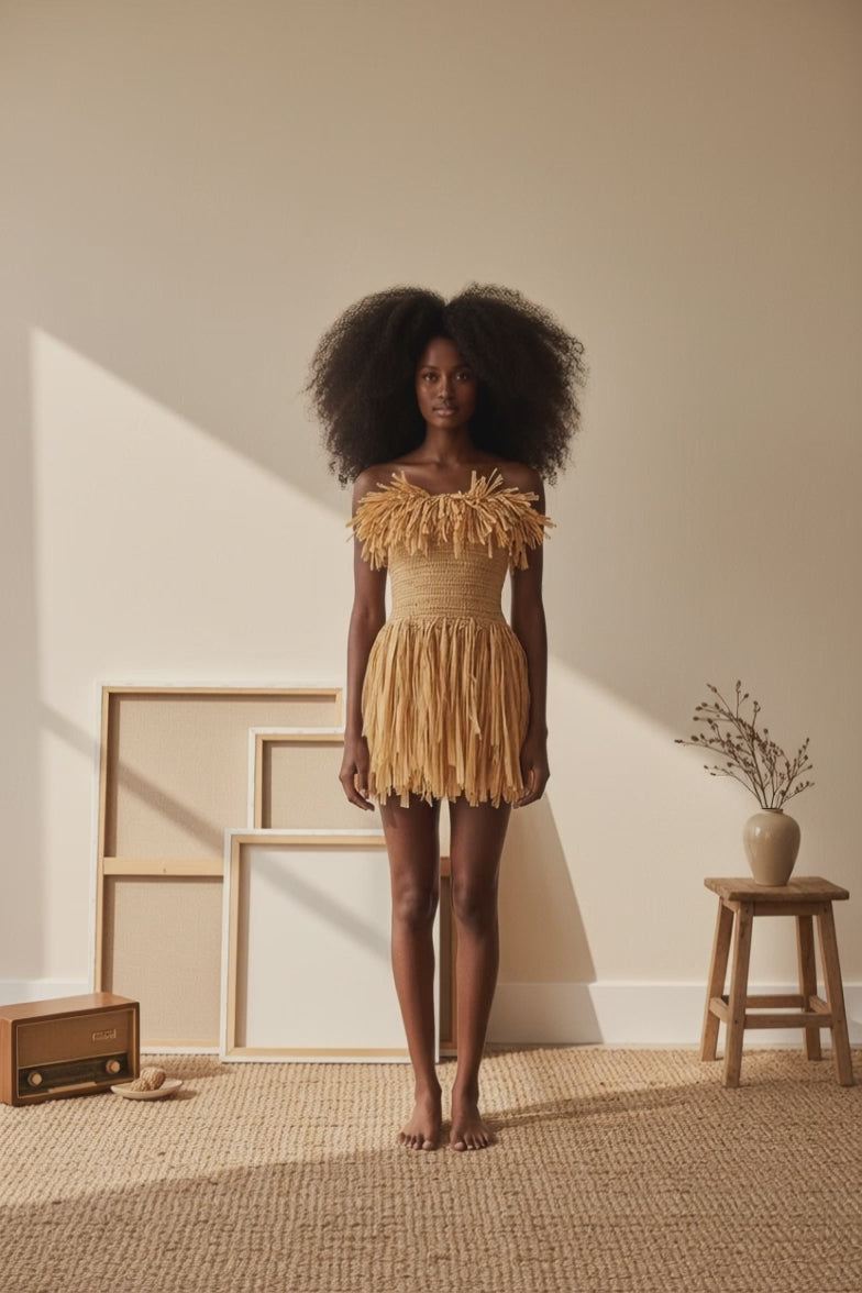 Raffia Corset Dress