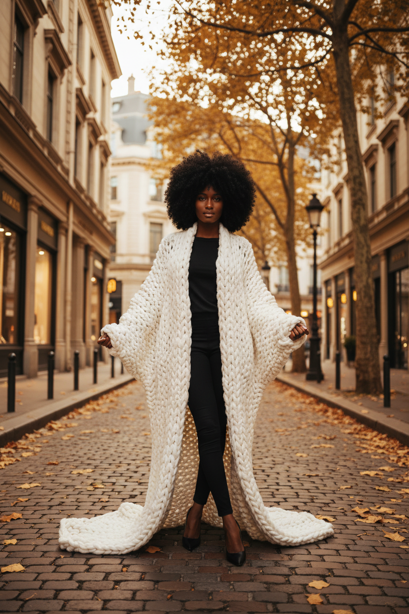Oversized Chunky Knitted Cardigan