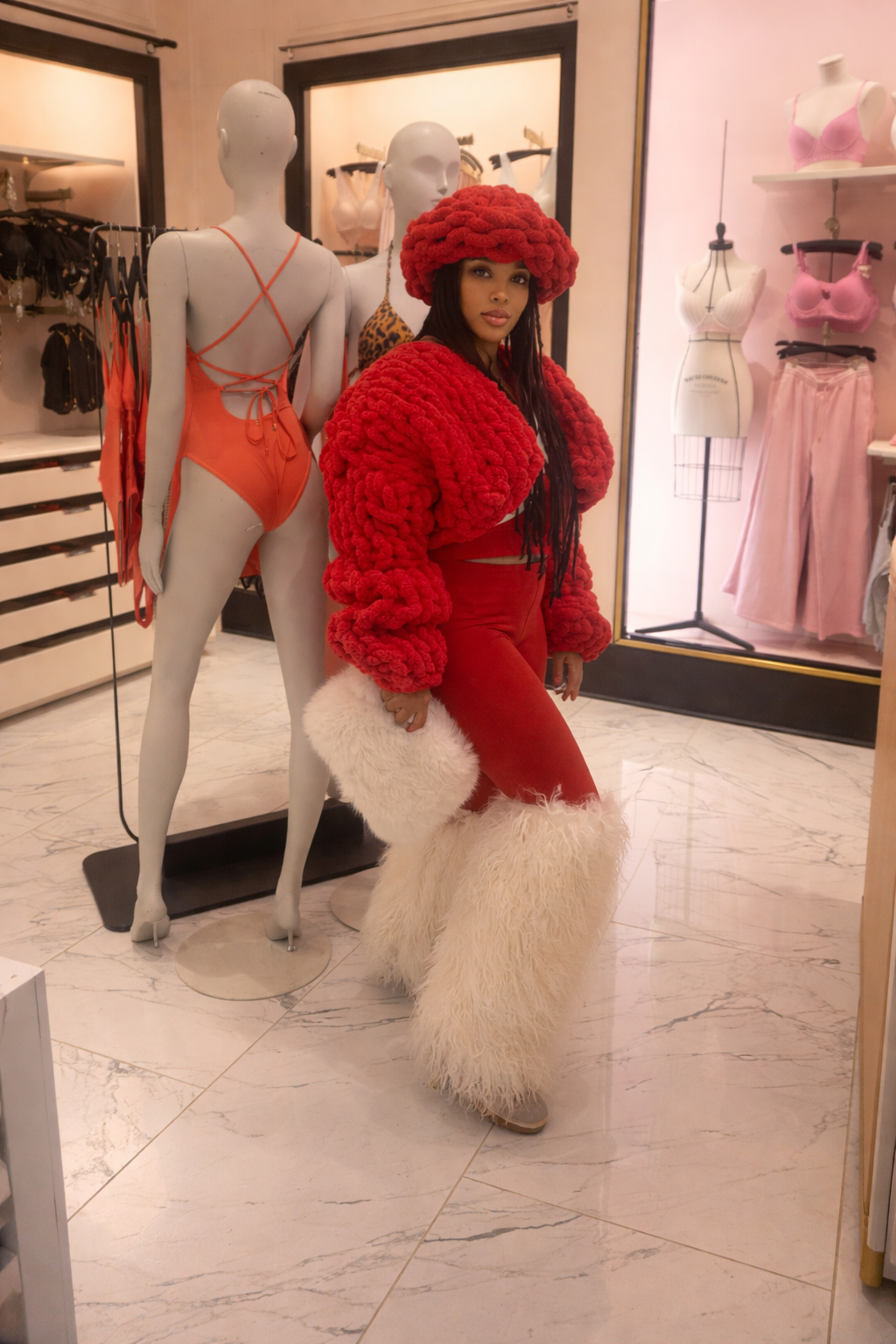 Chunky Knit Crop Sweater Set