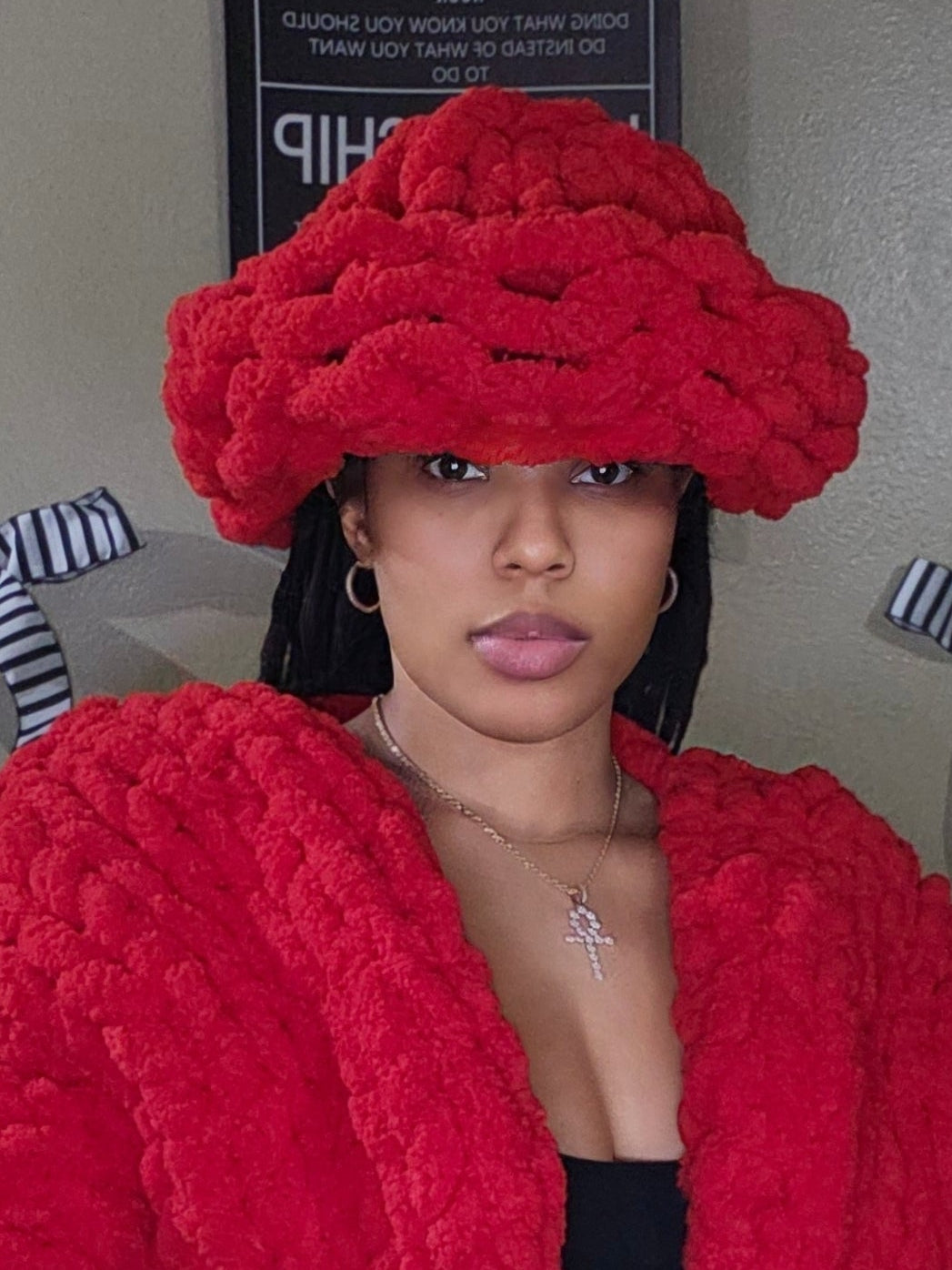 Chunky Knit Bucket Hat