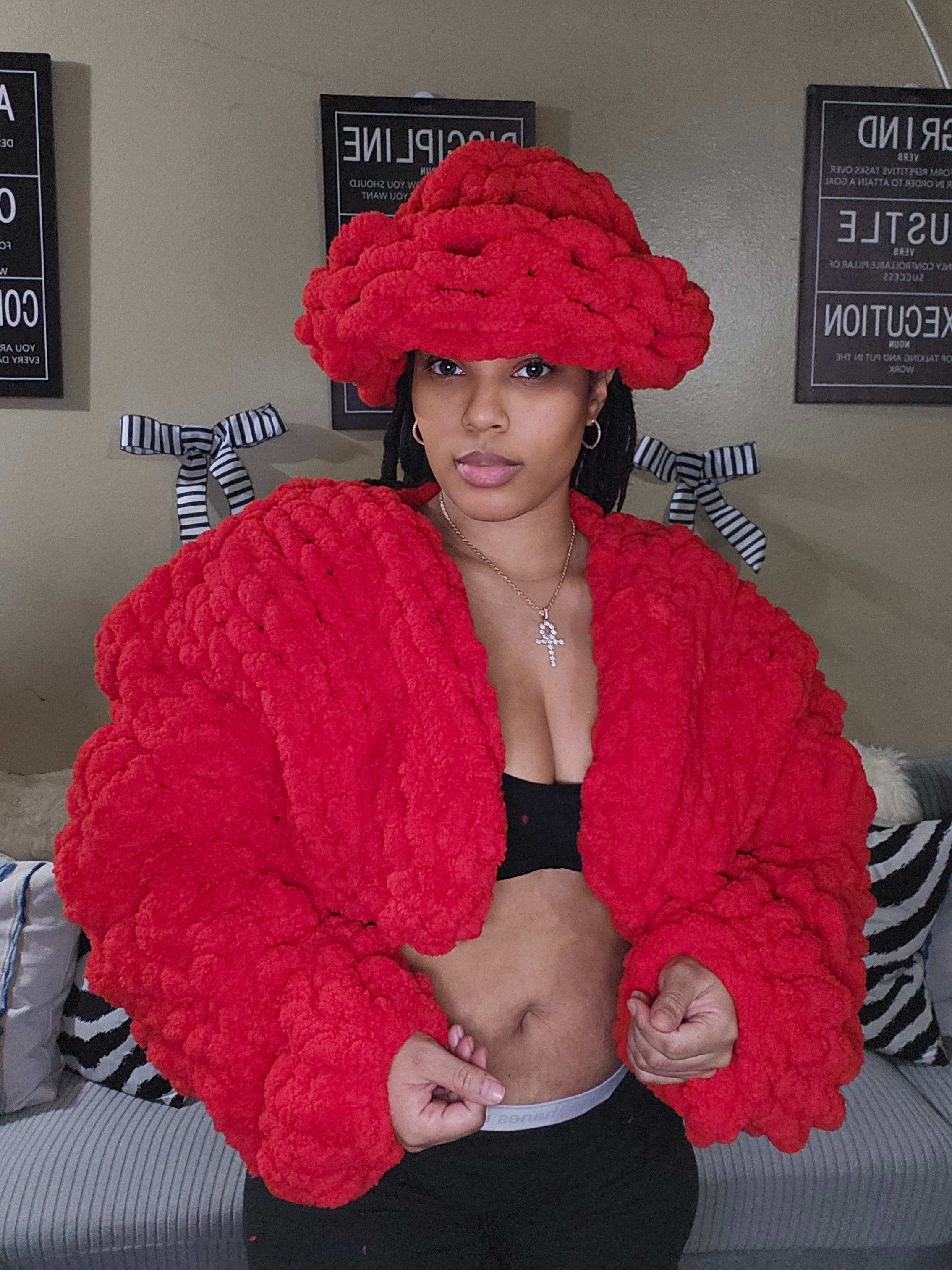 Chunky Knit Crop Sweater Set