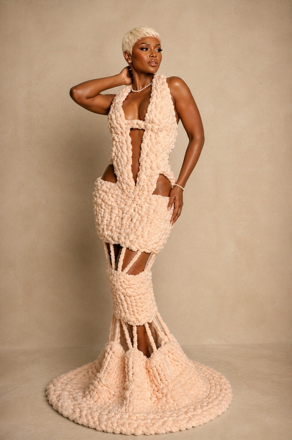 Swan 2 Chunky Knitted Gown
