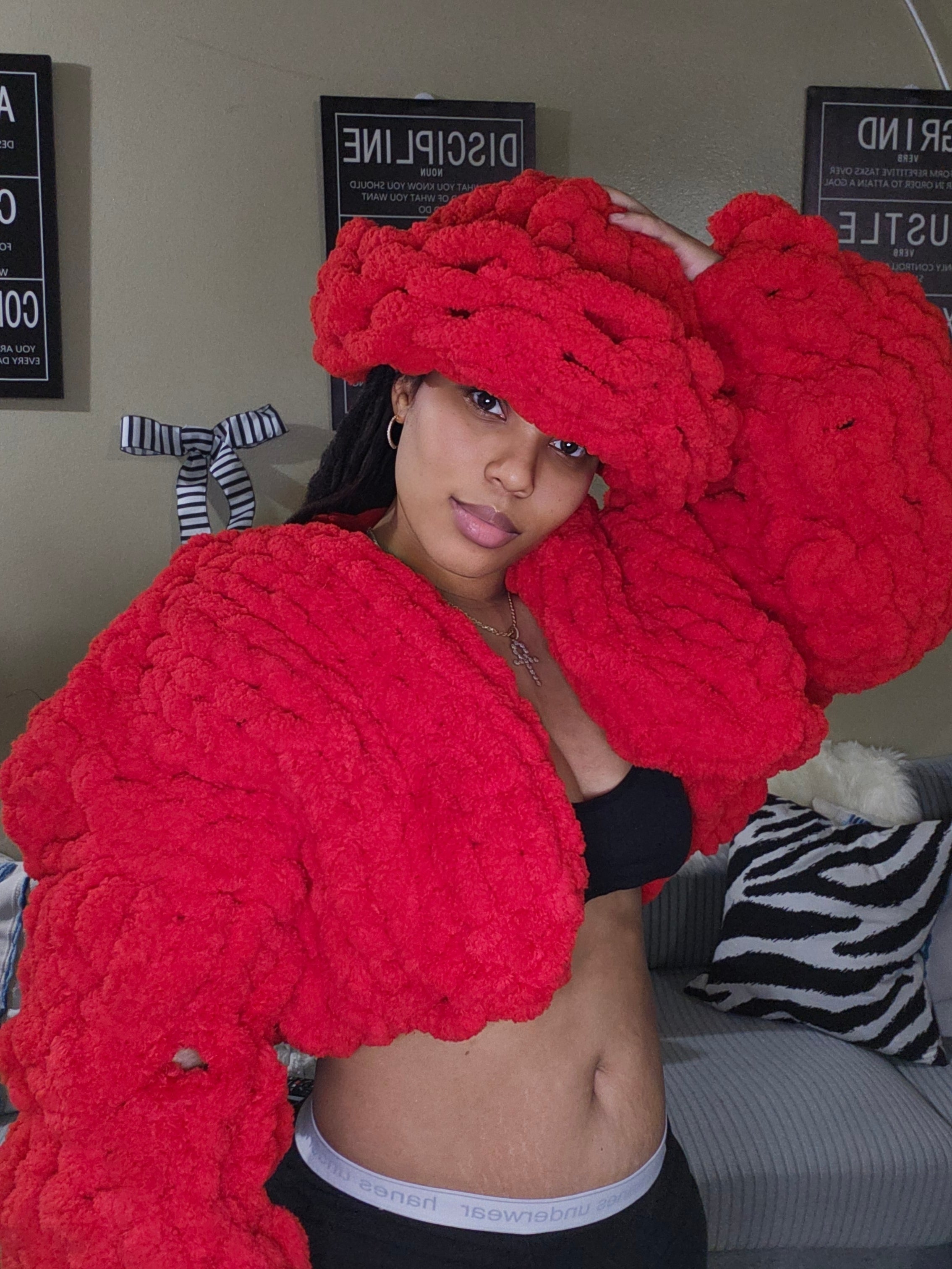 Chunky Knit Crop Sweater Set