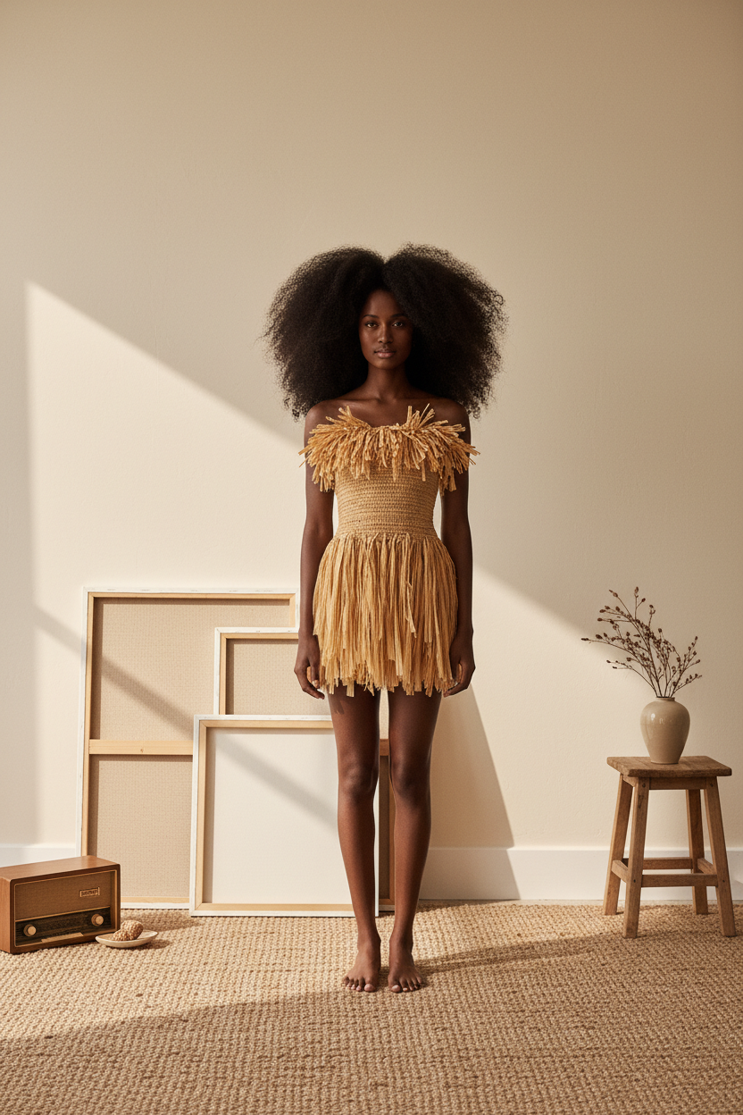 Raffia Corset Dress